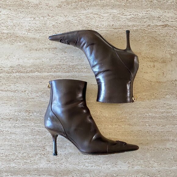 Vintage Chanel Mesh CC Ankle Boots - Picture 2 of 9